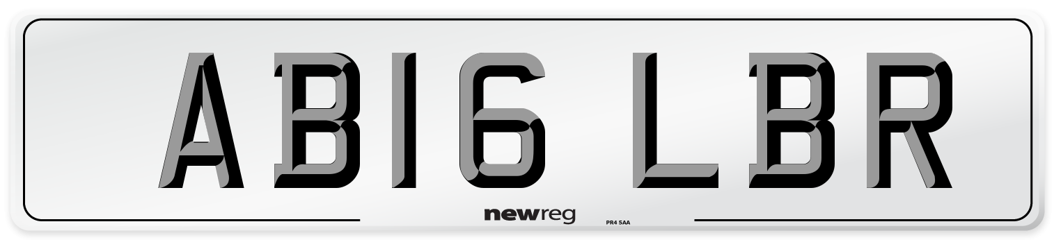AB16 LBR Number Plate from New Reg